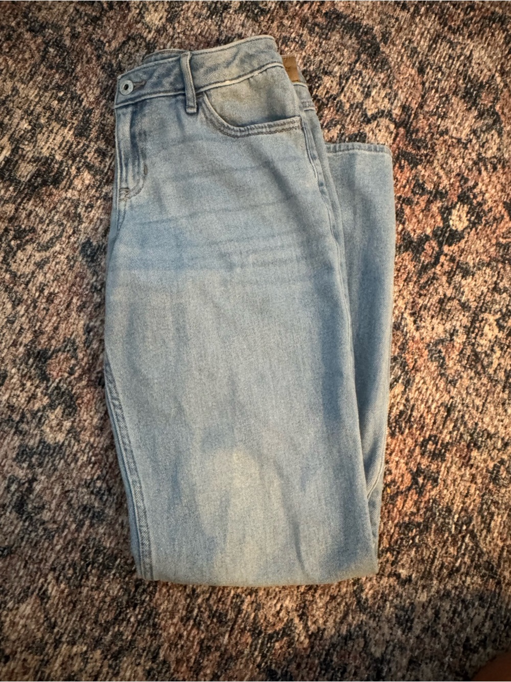 Abercrombie & Fitch Light Blue Low-rise baggy girls Jeans